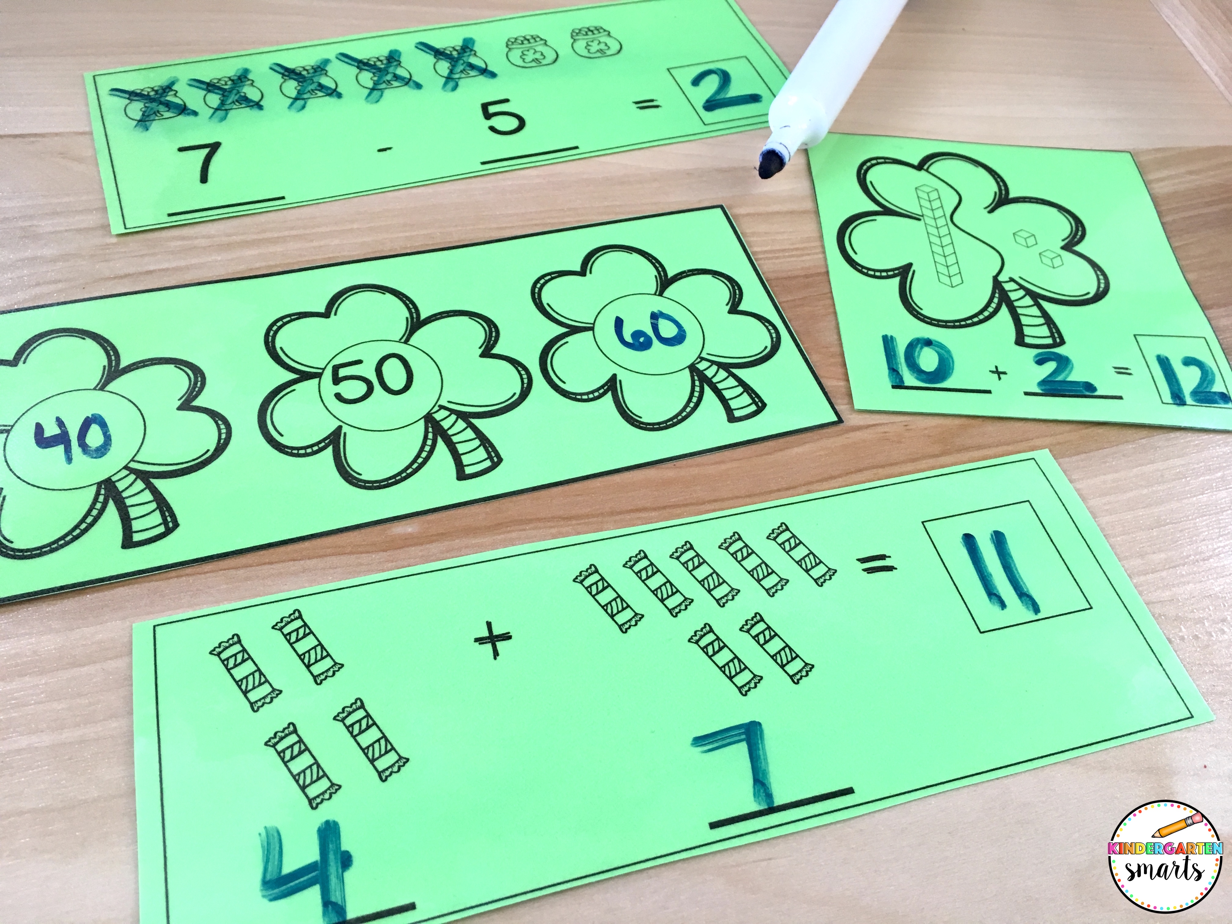 Kindergarten Math Worksheets St Patricks Day With A Freebie