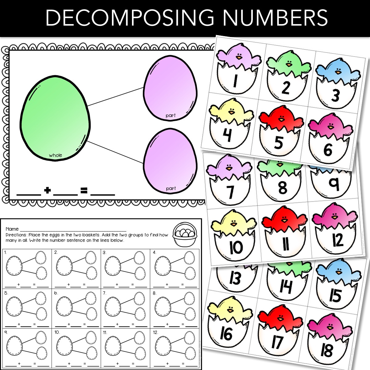 Spring Addition & Subtraction - Kindergarten Smarts