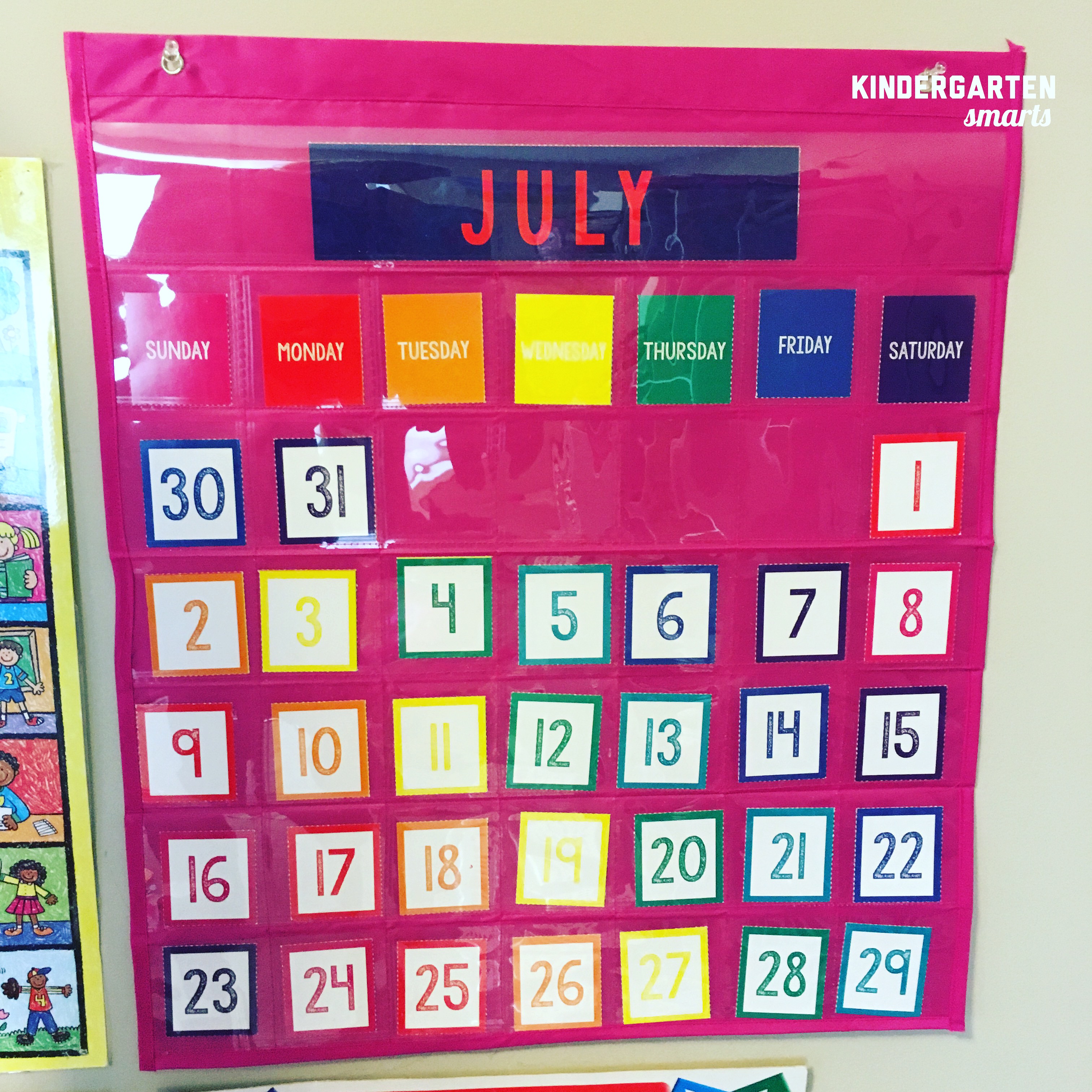 Calendar Chart For Kindergarten