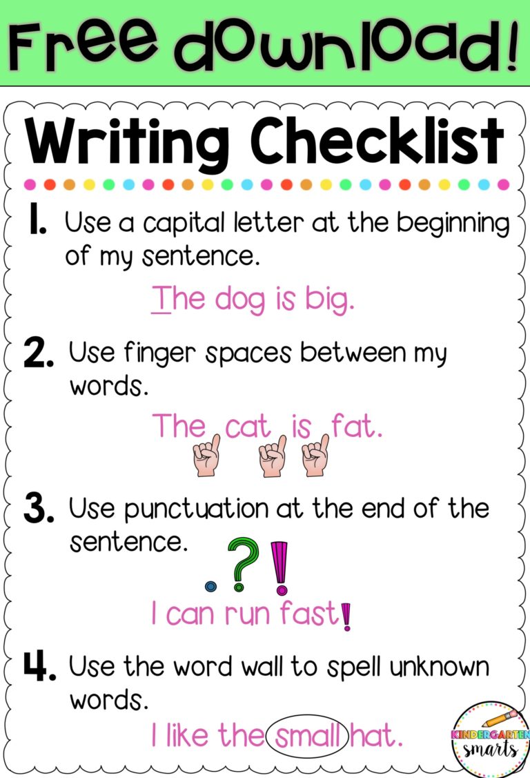What Is A Writing Checklist