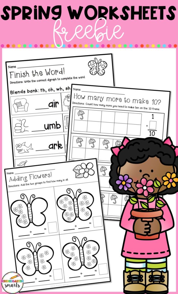 Spring Math and Literacy Centers plus a FREEBIE! - Kindergarten Smarts